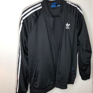 Black adidas superstar track jacket